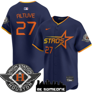 Men's Houston Astros 2025 City Connect Vapor Premier Limited Jersey All Stitched Navy Jose Altuve #27