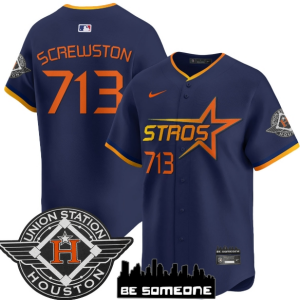 Men's Houston Astros 2025 City Connect Vapor Premier Limited Jersey All Stitched Navy Screwston #713