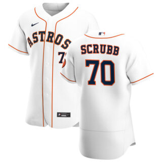 Houston Astros #70 Andre Scrubb Men's Nike White Home 2020 Authentic Player MLB Jersey