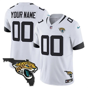 Jacksonville Jaguars Florida Patch Vapor Custom Jersey All Stitched White
