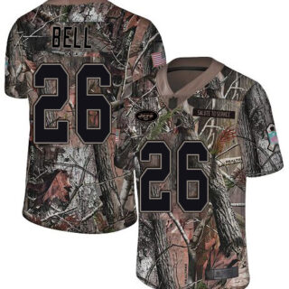 Jets #26 Le'Veon Bell Camo Men's Stitched Football Limited Rush Realtree Jersey