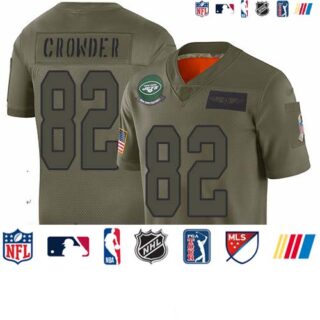 Jets #82 Jamison Crowder Camo Men's Stitched Football Limited 2019 Salute To Service Jersey