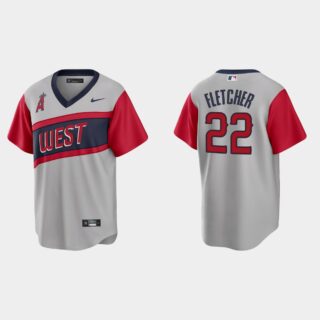 Los Angeles Angels #22 David Fletcher Men's Nike Gray 2021 Little League Classic Game MLB Jersey