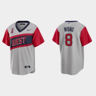 Los Angeles Angels #8 Kean Wong Men's Nike Gray 2021 Little League Classic Game MLB Jersey