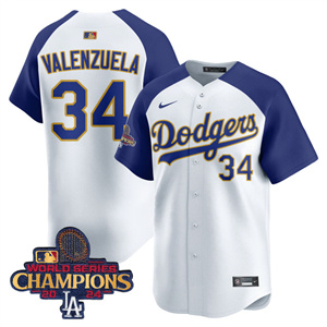 Los Angeles Dodgers Gold 2025 Alternate Fernando Valenzuela #34 Jersey All Stitched