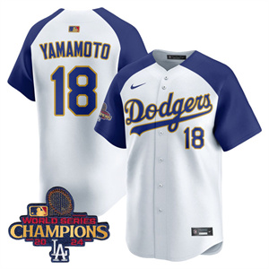 Los Angeles Dodgers Gold 2025 Alternate Yamamoto #18 Jersey All Stitched