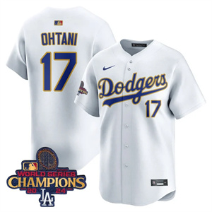 Los Angeles Dodgers Gold 2025 White Shohei Ohtani #17 Jersey All Stitched