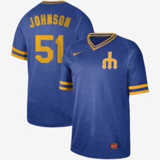 Mariners 51 Ichiro Suzuki Blue Throwback Jersey