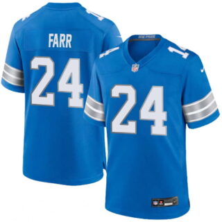 Men's Mel Farr #24 Men's Detroit Lions Home Game 2024 Jersey C Blue