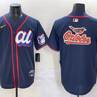 Men's American League Baltimore Orioles Team Big Logo Navy 2025 All-Star Edition Limited Stitched Baseball Jersey