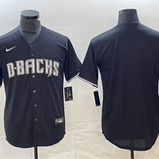 Men's Arizona Diamondbacks Blank Black Cool Base Stitched Baseball Jersey