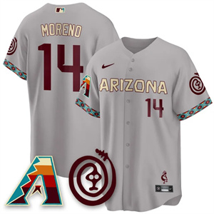 Men's Arizona Diamondbacks City Connect Concept Jersey V2 All Stitched Gabriel Moreno #14