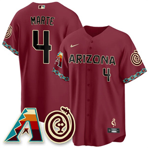 Men's Arizona Diamondbacks City Connect Concept Jersey V2 All Stitched Ketel Marte 4