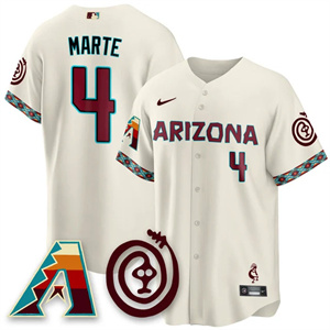 Men's Arizona Diamondbacks City Connect Concept Jersey V2 All Stitched Ketel Marte #4