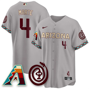 Men's Arizona Diamondbacks City Connect Concept Jersey V2 All Stitched Ketel Marte #4