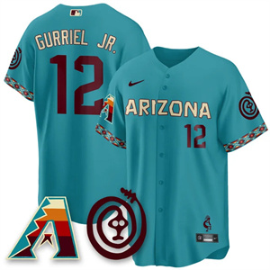 Men's Arizona Diamondbacks City Connect Concept Jersey V2 All Stitched Lourdes Gurriel Jr. #12