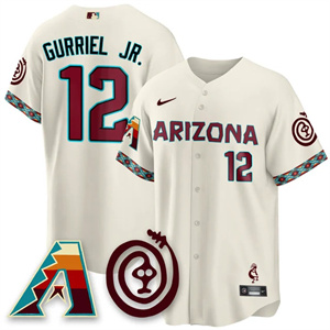 Men's Arizona Diamondbacks City Connect Concept Jersey V2 All Stitched Lourdes Gurriel Jr. #12