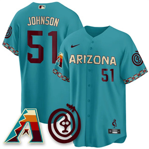 Men's Arizona Diamondbacks City Connect Concept Jersey V2 All Stitched Randy Johnson #51