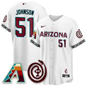 Men's Arizona Diamondbacks City Connect Concept Jersey V2 All Stitched Randy Johnson #51