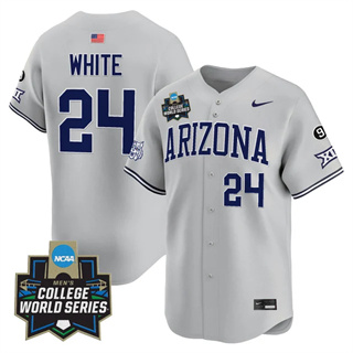 Men's Arizona Wildcats #24 Mason White 2025 World Series Vapor Premier Limited Jersey All Stitched