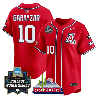 Men's Arizona Wildcats #10 Raul Garayzar 2025 World Series Vapor Premier Limited Jersey All Stitched