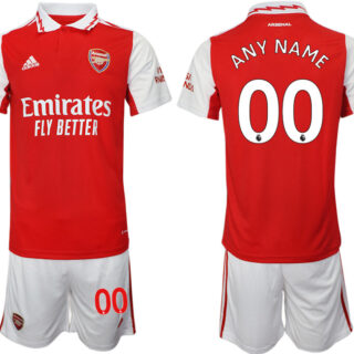 Men's Arsenal F.C Custom 2023 Red Home Soccer Jersey Suit