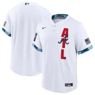 Men's Atlanta Braves Blank 2021 White All-Star Cool Base Stitched MLB Jersey