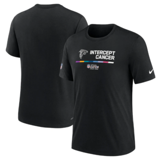 Men's Atlanta Falcons 2022 Black Crucial Catch Performance T-Shirt