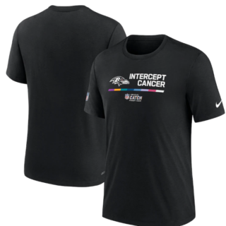 Men's Baltimore Ravens 2022 Black Crucial Catch Performance T-Shirt