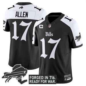 Men's #17 Josh Allen Buffalo Bills New York Patch Vapor Limited Jersey All Stitched