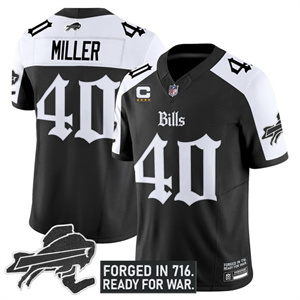 Men's #40 Von Miller Buffalo Bills New York Patch Vapor Limited Jersey All Stitched
