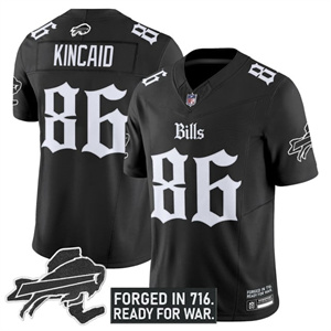 Men's #86 Dalton Kincaid Buffalo Bills New York Patch Vapor Limited Jersey All Stitched