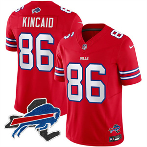 Men's #86 Dalton Kincaid Buffalo Bills New York Patch Vapor Limited Jersey All Stitched