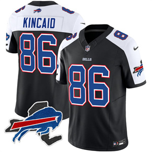 Men's Dalton Kincaid Buffalo Bills New York Patch Vapor Limited Jersey All Stitched