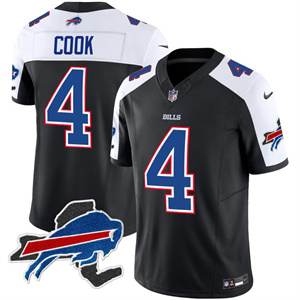 Men's James Cook Buffalo Bills New York Patch Vapor Limited Jersey All Stitched