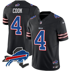 Men's #4 James Cook Buffalo Bills New York Patch Vapor Limited Jersey All Stitched