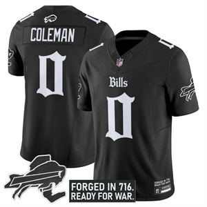 Men's #0 Keon Coleman Buffalo Bills New York Patch Vapor Limited Jersey All Stitched