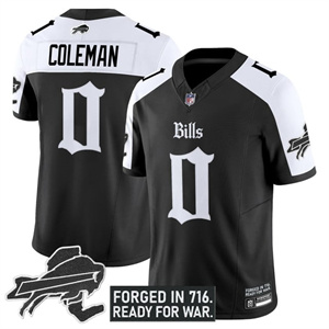 Men's #0 Keon Coleman Buffalo Bills New York Patch Vapor Limited Jersey All Stitched