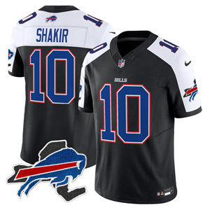 Men's Khalil Shakir Buffalo Bills New York Patch Vapor Limited Jersey All Stitched