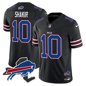 Men's #10 Khalil Shakir Buffalo Bills New York Patch Vapor Limited Jersey All Stitched