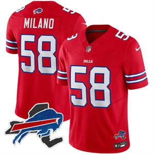 Men's #58 Matt Milano Buffalo Bills New York Patch Vapor Limited Jersey All Stitched