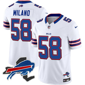 Men's #58 Matt Milano Buffalo Bills New York Patch Vapor Limited Jersey All Stitched