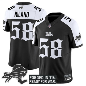 Men's #58 Matt Milano Buffalo Bills New York Patch Vapor Limited Jersey All Stitched