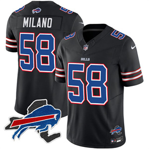 Men's #58 Matt Milano Buffalo Bills New York Patch Vapor Limited Jersey All Stitched
