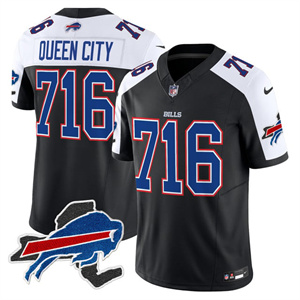 Men's Queen City 716 Buffalo Bills New York Patch Vapor Limited Jersey All Stitched