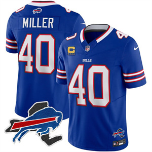 Men's #40 Von Miller Buffalo Bills New York Patch Vapor Limited Jersey All Stitched