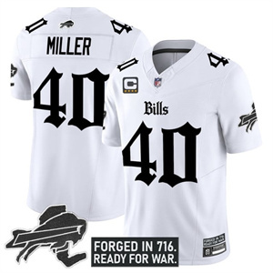 Men's #40 Von Miller Buffalo Bills New York Patch Vapor Limited Jersey All Stitched