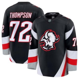 Men's Buffalo Sabres Active Player Custom Black 2024-25 Alternate Stitched Hockey Jersey