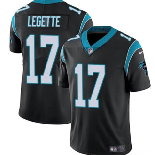 Men's Carolina Panthers #17 Xavier Legette Black Vapor Limited Stitched Football Jersey