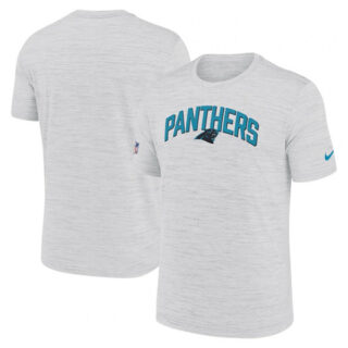 Men's Carolina Panthers White Sideline Velocity Stack Performance T-Shirt